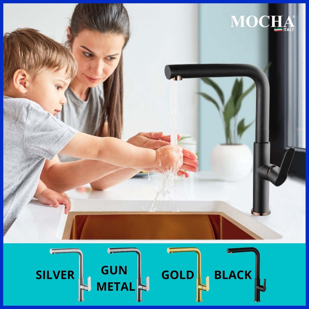 Mocha Italy -KITCHEN FAUCET / KITCHEN TAP สแตนเลส 304(M7800SS & M7801SS & M7803SS & M7805SS)