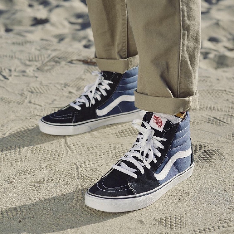 Vans SK8-HI Unisex Men s Women s Sneakers Retro High Tops Navy Fashion New  Arrivals Fashion New | Shopee Thailand