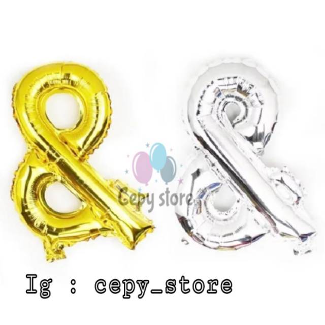 ลูกโป่งฟอยล์ Symbol & And / Symbol AND & / ป้ายลูกโป่งและ