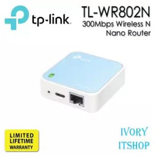 ราคาTP-LINK TL-WR802N 300Mbps Wireless N Nano Router/ivoryitshop
