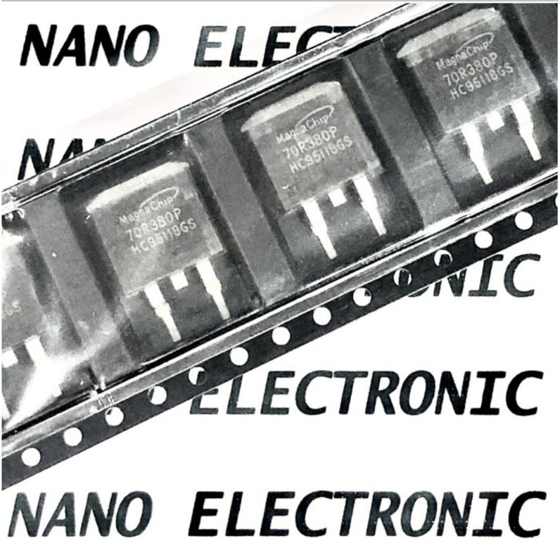 ทรานซิสเตอร์ MOSFET 70R380P MME70R380P 70R380 N-Channel TO-263