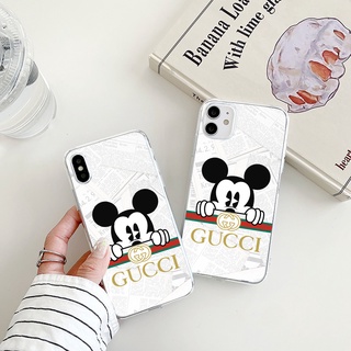 mickey gucci เคสไอโฟน 11 12 13 promax เคสโทรศัพท์ 14 plus iPhone 7 8 Plus Se 2020 8พลัส เคส X Xr Xs Max cartoon cover