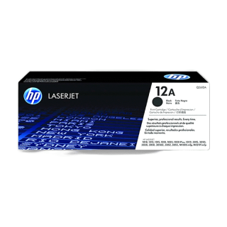 HP 12A ตลับหมึกโทนเนอร์ สีดำ Black Original Toner Cartridge