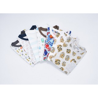 Leeya เสื้อยืดเด็ก (Mix) เสื้อยืดเด็กชาย เสื้อผ้าเด็ก เสื้อยืดลายการ์ตูน 100% Cotton Baby &amp; Kids T-shirt