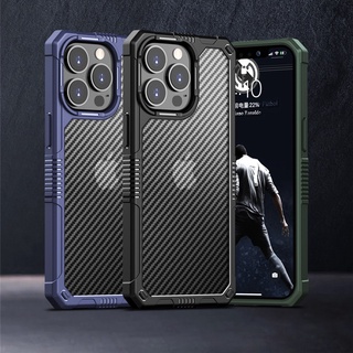 เคสโทรศัพท์มือถือ TPU PC คาร์บอนไฟเบอร์ กันกระแทก สองชั้น สําหรับ iPhone 13 12 Pro Max mini