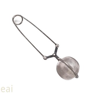 Stainless Strainer Steel Mesh Ball Tea Leaves Filter Squeeze Locking Spoon