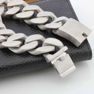 หนักขนาดใหญ่สีเงิน Cuban Curb Casting Link Chain สร้อยข้อมือ 316L สแตนเลส Cool Men กําไลข้อมือเครื่องประดับ 20 มม.