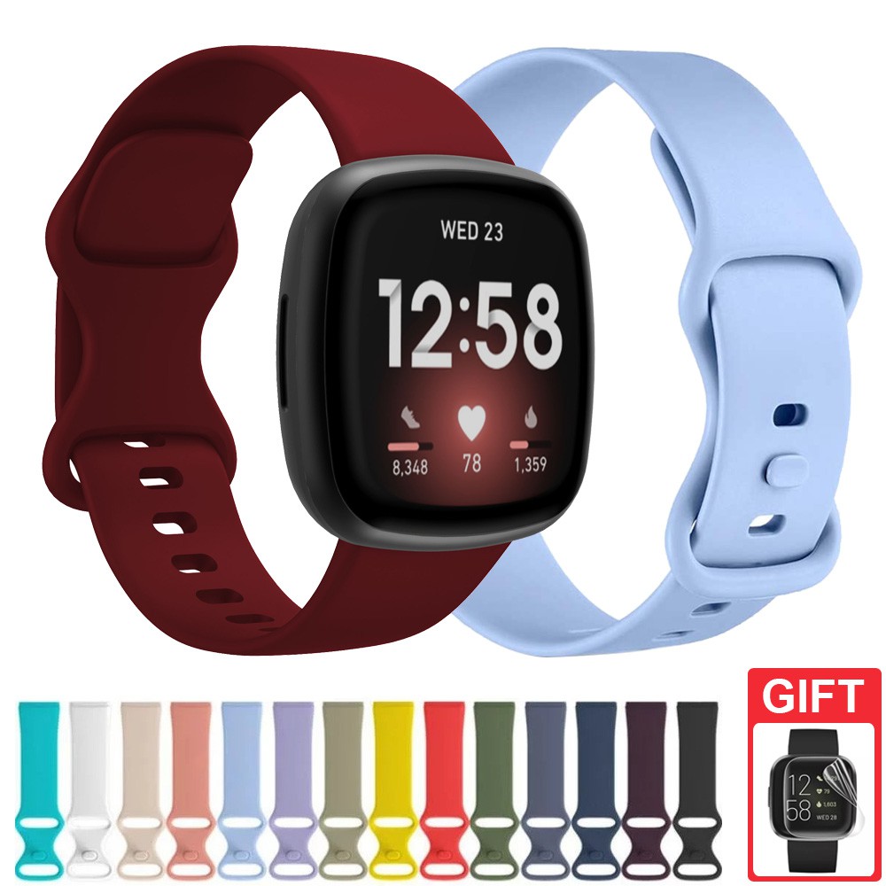 สายนาฬิกาซิลิโคนสําหรับ Fitbit Versa 3 / Fitbit Sense / Versa 4/ Sense 2