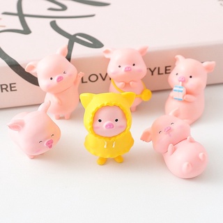 ตุ๊กตาหมูน่ารัก ขนาดเล็ก สุ่มสี สําหรับตกแต่งบ้าน ออฟฟิศ