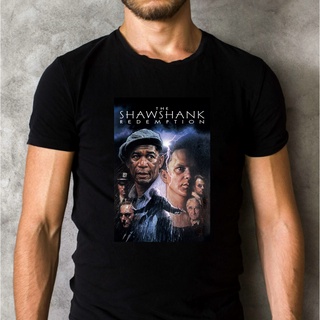 เสื้อยืด พิมพ์ลายภาพยนตร์ The Shawshank Redemption 1994 90S สีดํา สไตล์คลาสสิกSize S-5XL