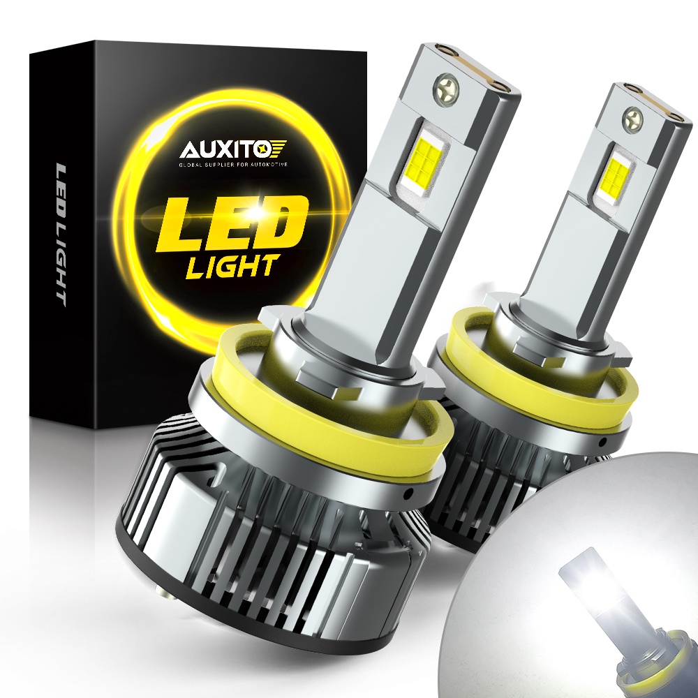 Auxito 2PCS 120W 24000LM H11 ไฟหน ้ า LED Super bright H9 H8 ไฟหน ้ ารถอัตโนมัติไฟหน ้ ารถหลอดไฟ 6500K สีขาว