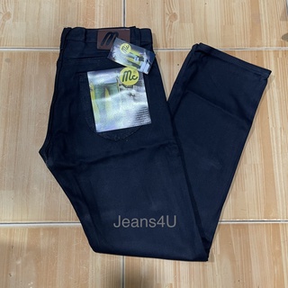 กางเกงยีนส์ ขายาว ผู้ชาย M c jeans สีดำซุปเบอร์แบล็ค ผ้าหนังไก่ เป้ากระดุม ทรงกระบอก