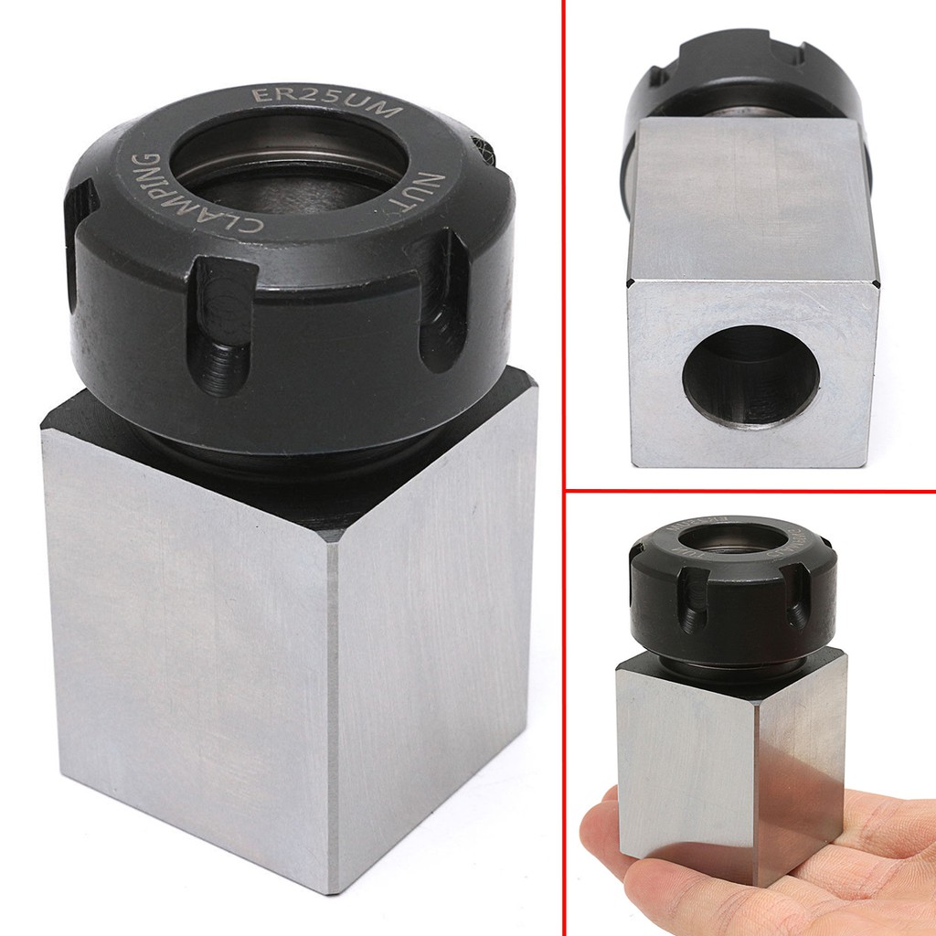 ER25 Hex Collet Block Chuck Collet Holder Square For Lathe Engraving