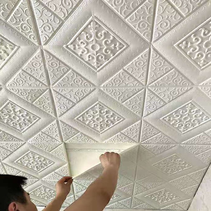 วอลเปเปอร์ติดผนัง 3 มิติ มีกาวในตัว ตกแต่งห้อง ฝ้าเพดานติดผนังฝ้าเพดาน วอลเปเปอร์ติดผนัง อุปกรณ์ตกแต