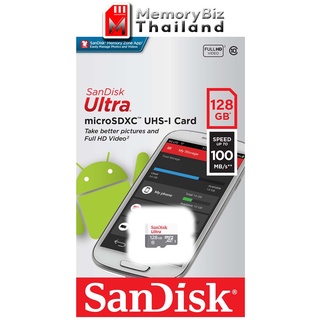 SanDisk Ultra Micro SD Card Class10 128GB SDXC 100MB/s (SDSQUNR-128G-GN6MN) เมมโมรี่ โทรศัพท์ แท็บเล็ต ประกันSynnex7ปี