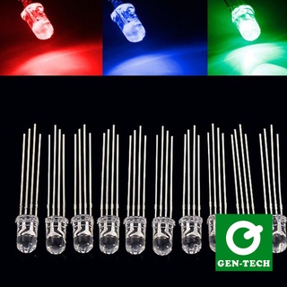 สินค้าพร้อมส่งจากไทย LED 3สี แดง น้ำเงิน เขียว 5mm 4pin RGB common+ และ common- แพ็ค 20ตัว