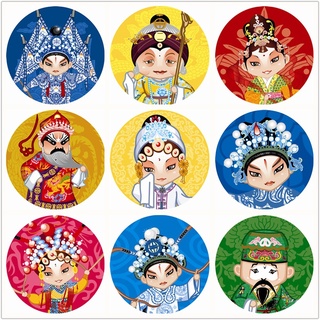 Facebook Series ร่มตกแต่ง การ์ตูน Peking Opera ร้านอาหาร หม้อไฟ ร่มเพดาน ร่มเต้นรํา อุปกรณ์ประกอบฉาก 82 ซม. X9EW