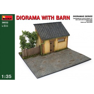 โมเดลอาคารจำลอง MiniArt 1/35 MI36032 Diorama With Barn