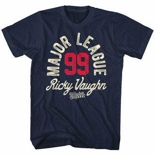 เสื้อยืดราคาถูกสุดๆเสื้อยืด พิมพ์ลายนักเบสบอล Major League Ricky Vaughn 99 Pitcher น่ารัก เหมาะกับฤดูร้อน สําหรับผู้ชายข