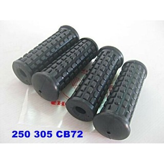 HONDA SUPERHAWK 250 305 CB72 FOOT REST FOOT PEG RUBBER SET (4 PCS.) "HIGH QUALITY" // ยางพักเท้าหน้าหลัง สินค้าคุณภาพดี