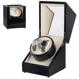 Watch Winder กล่องหมุนนาฬิกา ออโตเมติก แบบอโตเมติก 2 เรือน สีดำ/สีครีม