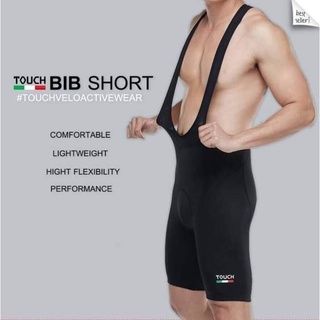 เอี้ยมขาสั้นปั่นจักรยาน​ เป้าเจล Touch​ V2 BIB Short Blackใส่ได้​ ชาย/หญิง