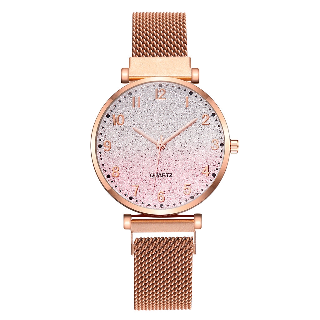 Women Fashion Gradient Color Starry Sky Watch Ladies Magnetic Wrist Watches
