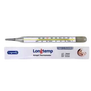 ล็อตใหม่!! Longtemp Armpit & Oral Thermometer ปรอทแก้ววัดไข้ วัดอุณหภูมิร่างกาย (1 แท่ง) (P-4815)