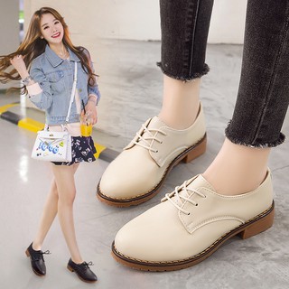 Size34~41 รองเท้าทรง Oxford 3cm heels รองเท้าอ็อกซ์ ฟอร์ด