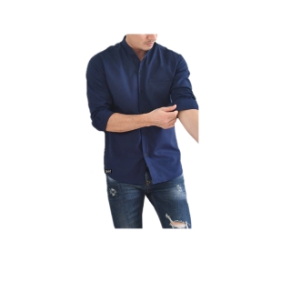 (มี 9 สี) เสื้อเชิ้ตคอจีน แขนยาว สำหรับผู้ชาย ทรงเข้ารูป slim fit ผลิตจากผ้า Oxford Premium Grade เสื้อเชิ้ตแขนยาว