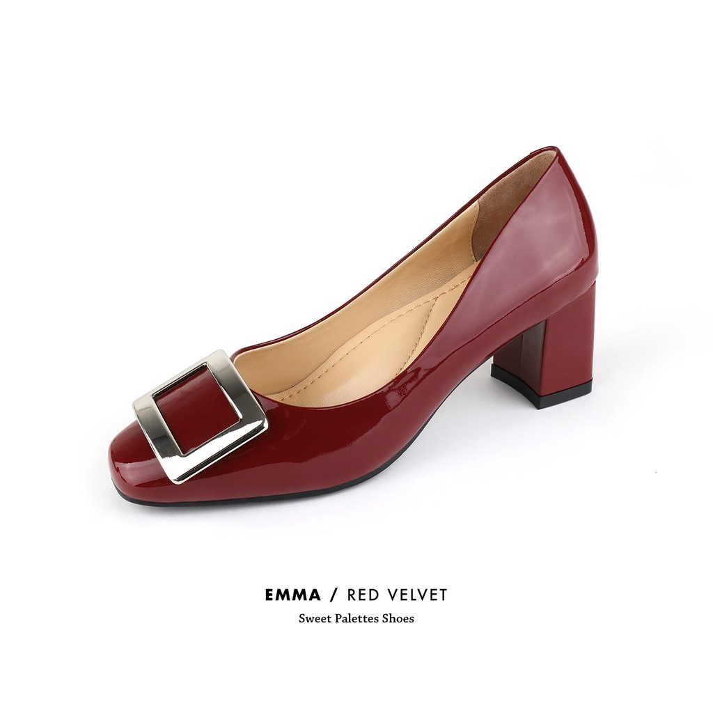 Sweet Palettes รองเท้าหนังแท้ Emma Red Velvet #2