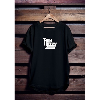 เสื้อยืดผ้าฝ้าย เสื้อยืด พิมพ์ลาย Motif THIN LIZZY ROCK BAND แฟชั่นสําหรับผู้ชาย และผู้หญิง