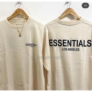 เสื้อยืดผ้าฝ้ายพิมพ์ลายขายดี ✚℡ESSENTIALS FRONT AND BACK DEDIGN TSHIRT UNISEX COTTON