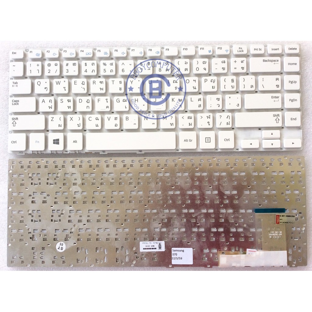 SAMSUNG Keyboard คีย์บอร์ด SAMSUNG NP370R4E NP370R4V NP450R4E NP450R4V NP450R4Q NP470R4E NP275E4V (T