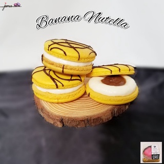 macarons Banana Nutella🍌🍫*ไม่มีขั้นต่ำ อัลมอนด์นำเข้า มาการองกล้วยหอมนูเทลล่า