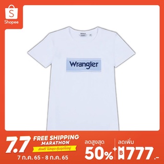 เสื้อยืดใหม่WRANGLER เสื้อยืดแขนสั้น รุ่น WR S172R201 WHITE แรงเลอร์ เสื้อผ้าผู้หญิง เสื้อยืด เสื้อS-3XL