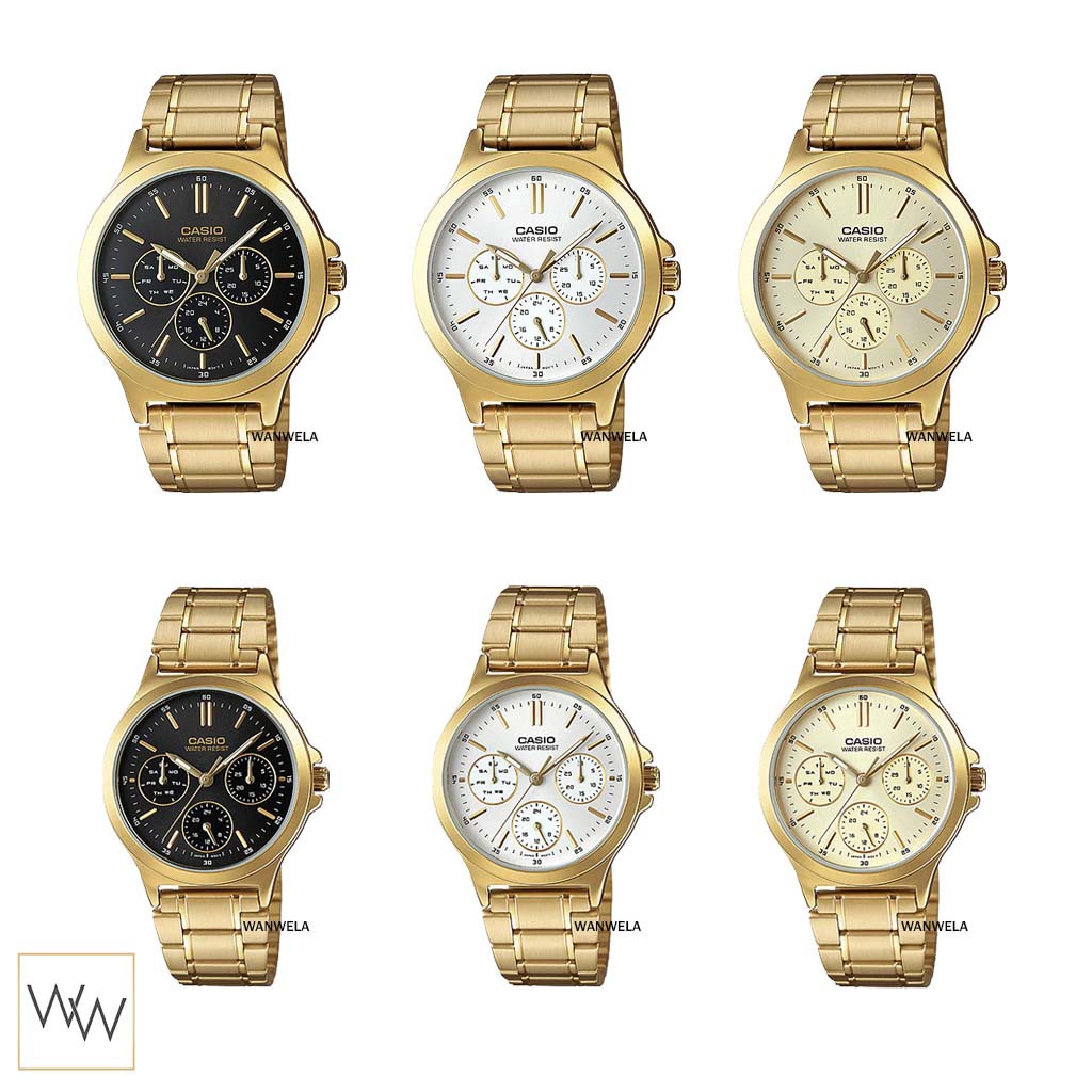 ของแท้ นาฬิกาข้อมือ Casio รุ่น MTP-V300G / LTP-V300G สายสแตนเลส