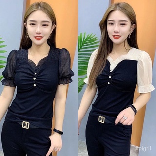 ฤดูร้อนสไตล์ใหม่ แฟชั่นทุกการแข่งขัน ลายสกรีนคมชัด ผ้านิ่มมาก เสื้อชีฟองผู้หญิง