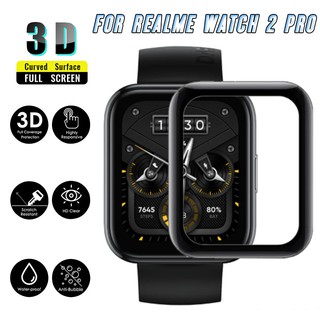 ฟิล์มกันรอยหน้าจอ 3D ขอบนิ่ม กันรอยขีดข่วน สําหรับ Realme Watch 2 Pro &amp; 2