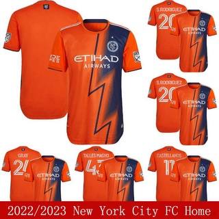 เสื้อกีฬาแขนสั้น ลายทีมชาติฟุตบอล New York City FTB 2022-2023 ชุดเหย้า สําหรับผู้ชาย และผู้หญิง