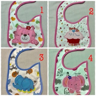 น่ารักคู่ชั้นผ้ากันน้ำลายเด็กผ้ากันเปื่อนเด็ก Bibs ผ้ากันเปื้อนลายการ์ตูนลายสัตร์น่ารักชายหญิง