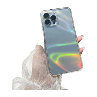 [i14] พร้อมส่งในไทย✨🫧 เคสสำหรับ iPhone Case เคสไอโฟน เคสใส เคสโฮโลแกรมใส S2 hologram เคสเล่นแสง 7plus-14,14Pro,14Promax