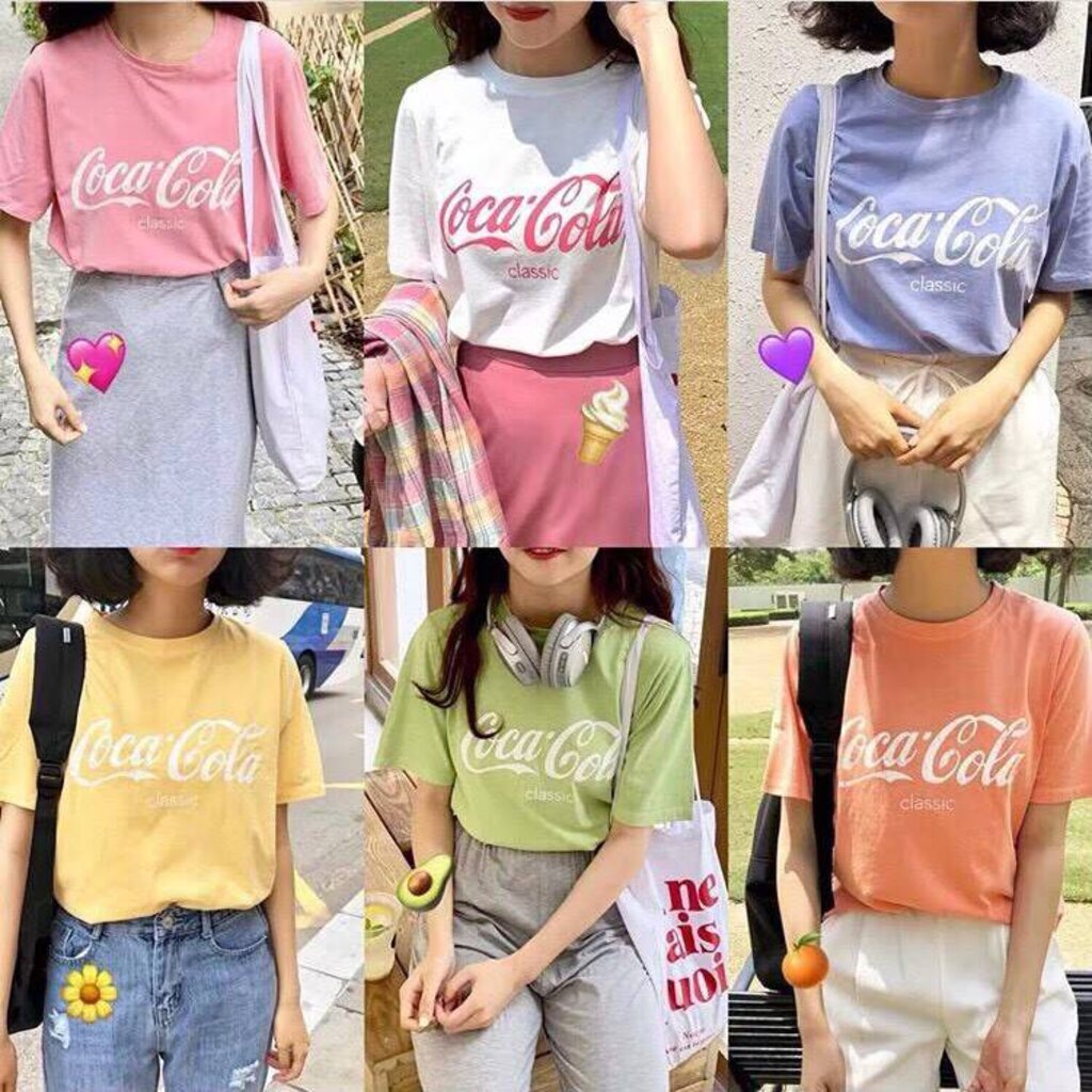 เสื้อยืดโอเวอร์ไซส์ ลายCocacola