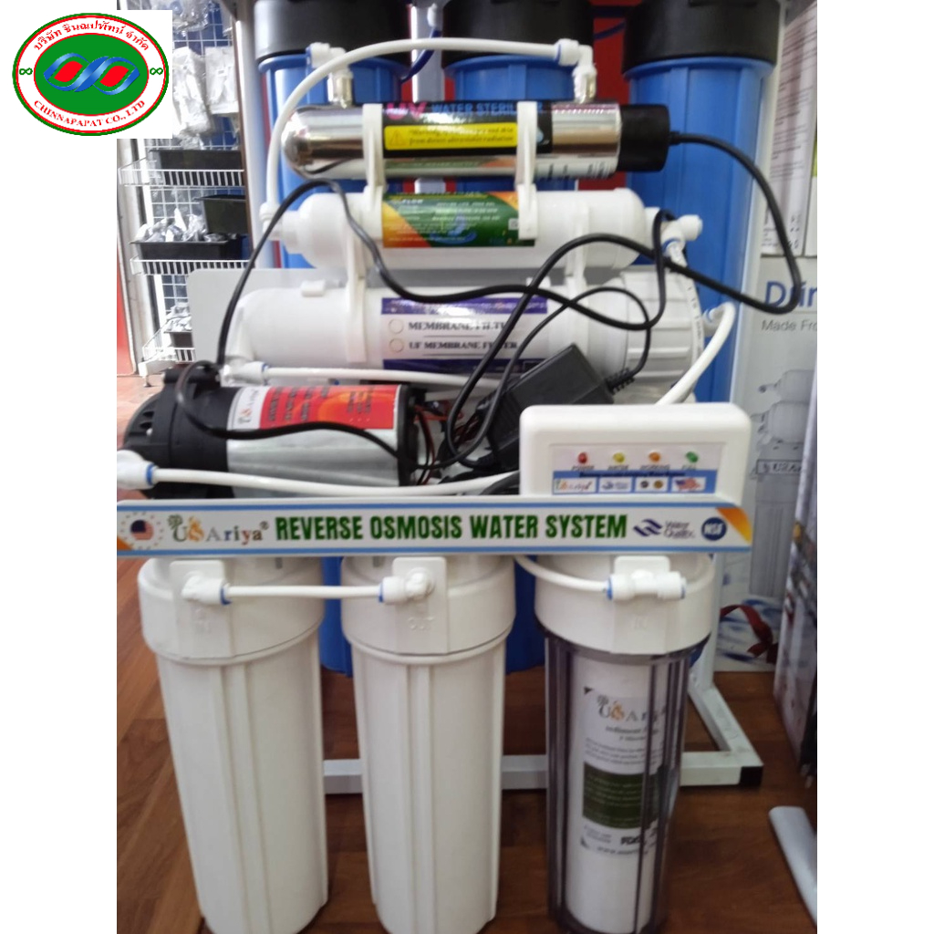 เครื่องกรองน้ำ ROUV 6ขั้นตอน USAriya คัดเกรดสินค้าคุณภาพสูง กรองสอาดมั่นใจ ได้มาตรฐาน กรองละเอียด 0.0001ไมครอน