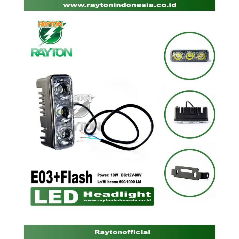 MATA RTD E03 3 ตา LED Spotlight ไฟตัดหมอก Original Rayton Spotlight