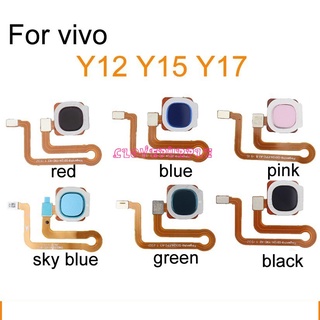 สายเคเบิลริบบิ้น ยืดหยุ่น พร้อมปุ่มลายนิ้วมือ สําหรับ Vivo Y11 Y12 Y15 Y17 Y19 Y3