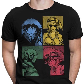 ลดราคาป๊อปคาวบอยสปีเกลวาเลนไทน์คาวบอย Bebop ป๊อปอาร์ตอะนิเมะมังงะเสื้อยืดสีดํา XS-3XL %Zd