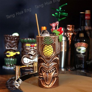 ( 1 ใบ ) แก้วมักเซรามิค Long Tongue Worrior TIKI MUG ขนาด 510 มล. TIKI0051