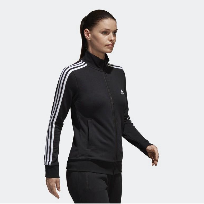 adidas original womens Sweater  hoodie  zipper  Loose coat Black NEW S97427 Sports