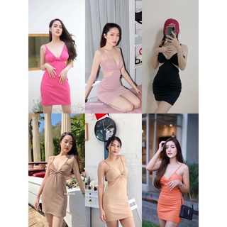 🔥Barbie dress มินิเดรสสายเดี่ยวเว้าเอวสุดจี๊ดดด🔥